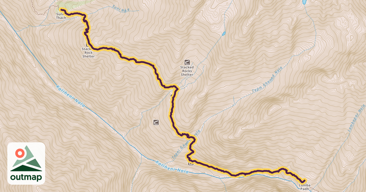 Map of Sunni Thach Lumba Padh Trail