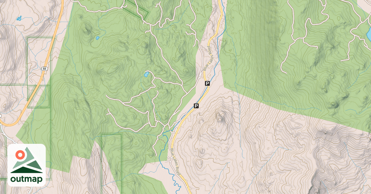 Map of HOPE VALLEY CAMPGROUND