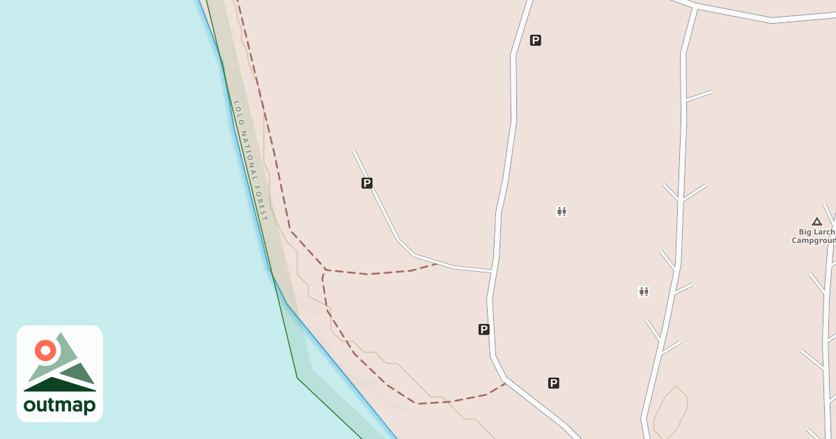 Map of BIG LARCH CAMP LOOP D