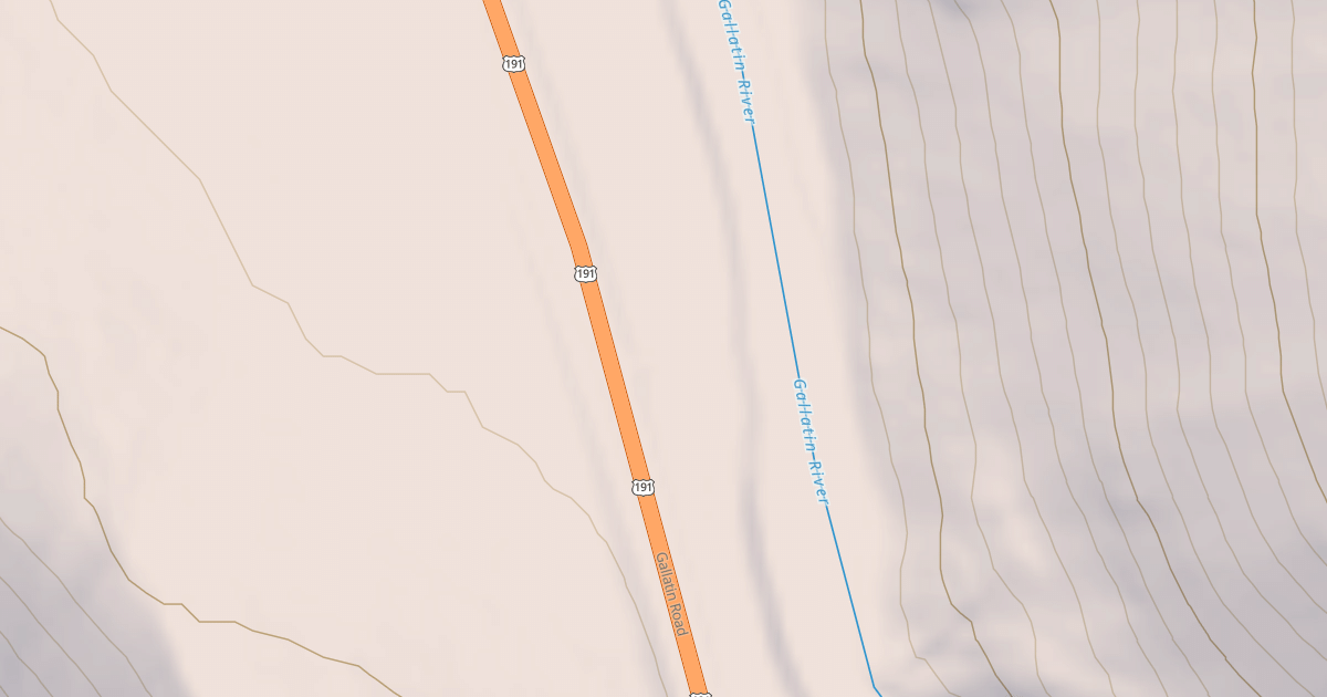 Map preview of GALLATIN RIVER ACCESS MP 35.4