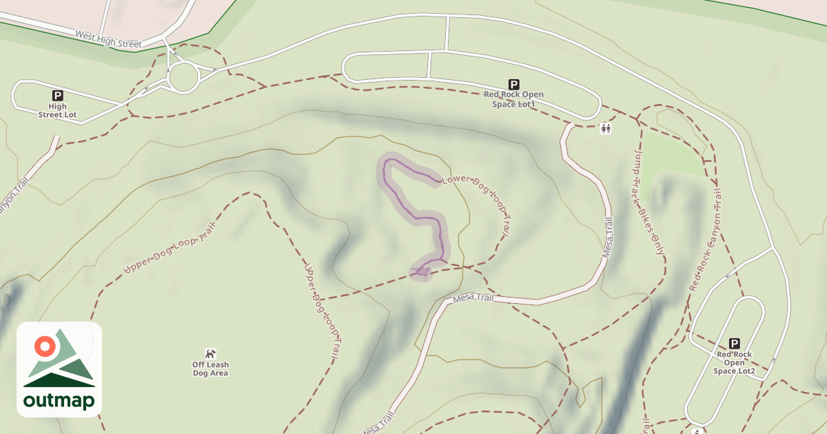 Map of Lower Dog Loop Trail