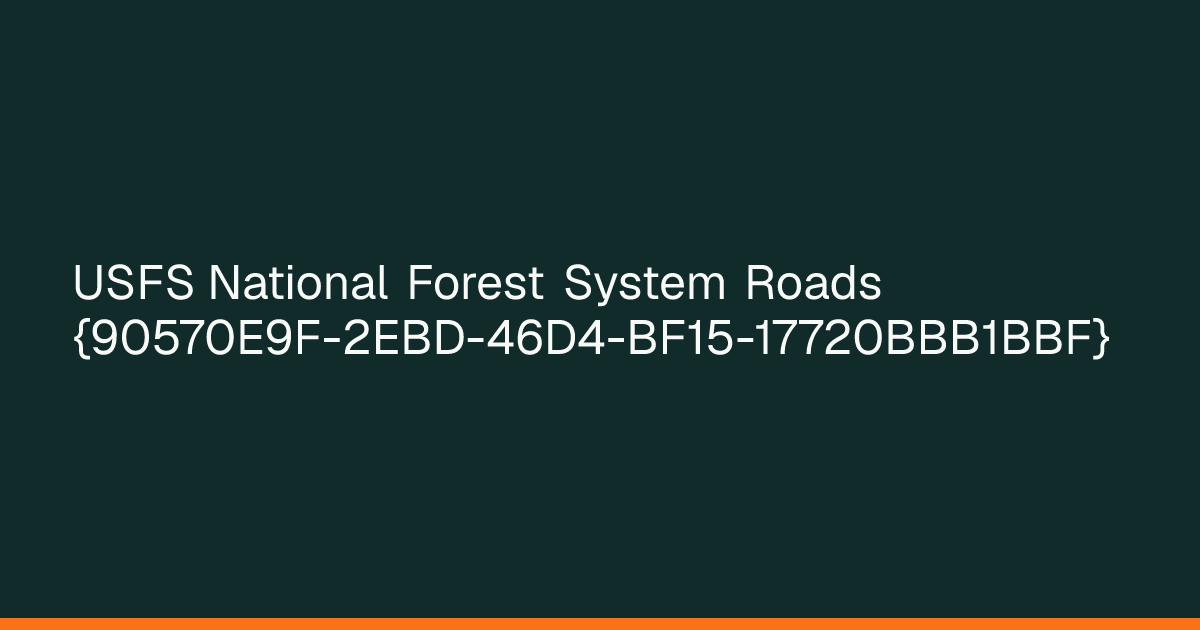 Map preview of USFS National Forest System Roads {90570E9F-2EBD-46D4-BF15-17720BBB1BBF}