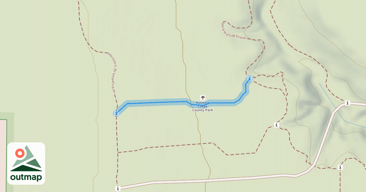Map of Hunters Creek Trail