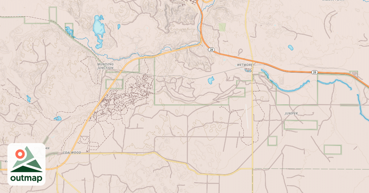 Map of Coalwood Grade ORV Trail