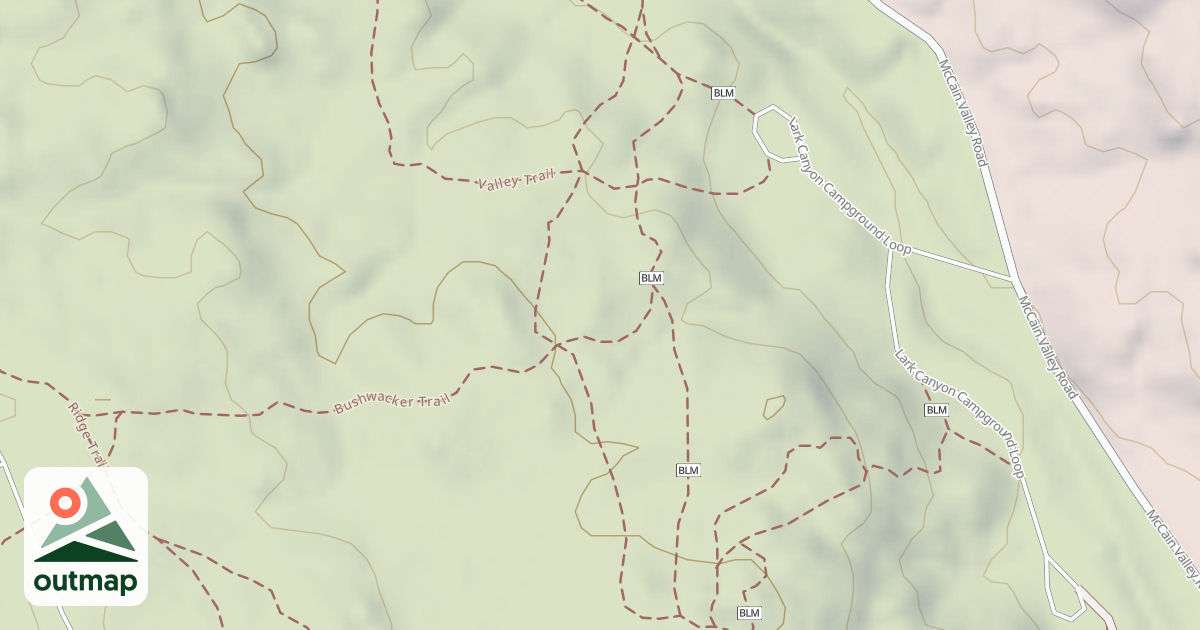 Map of Bushwacker Trail