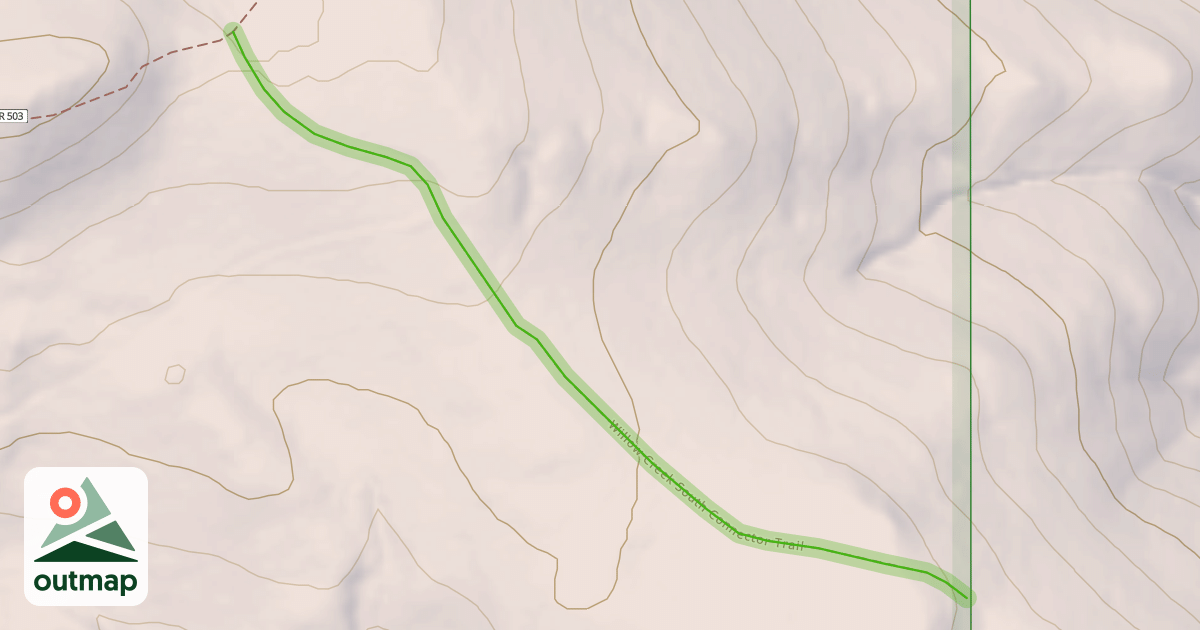 Map of Willow Creek South Connector Trail