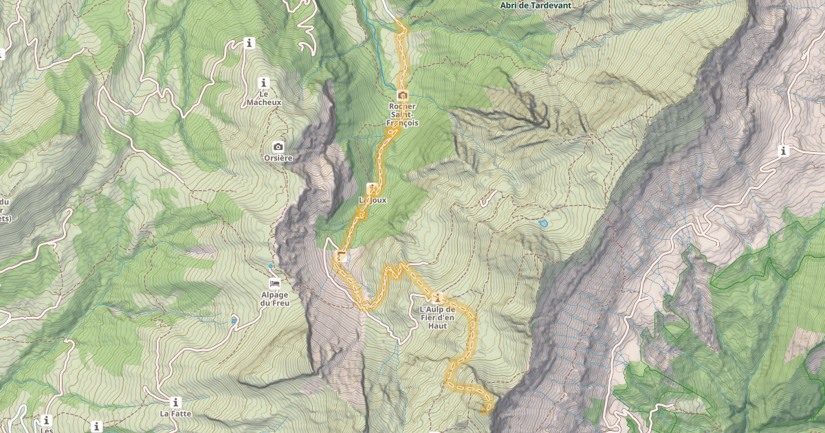 Map preview of La Goenne — Sous l'Aiguille