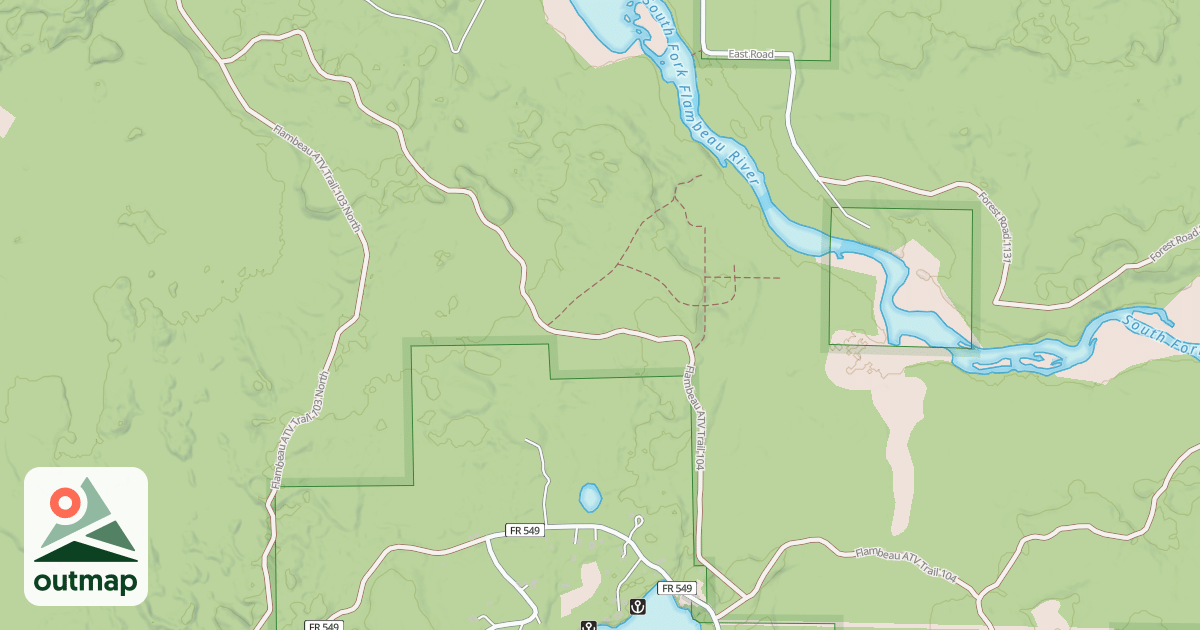 Map of USFS Motor Vehicle Use Map Trails 8262