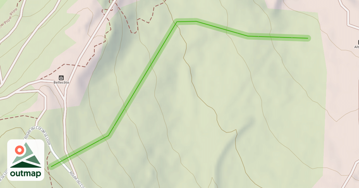Map of Bellecôte-Pralong