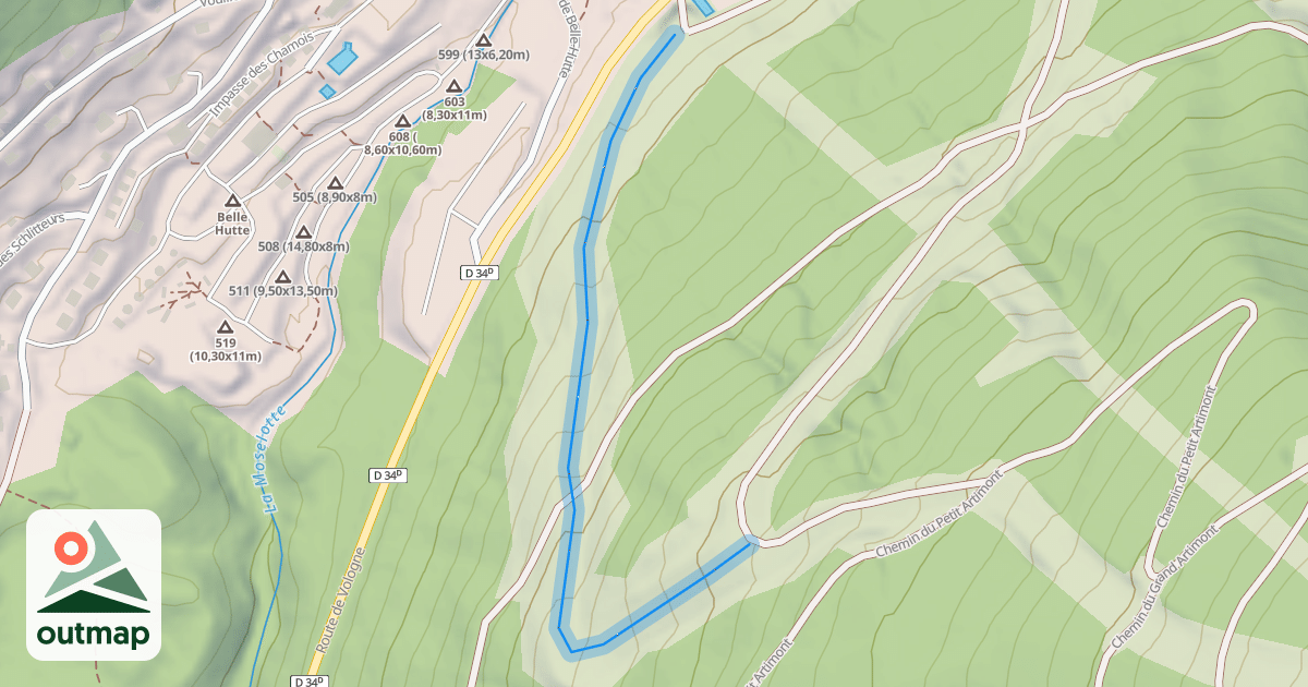 Map of Belle-Hutte