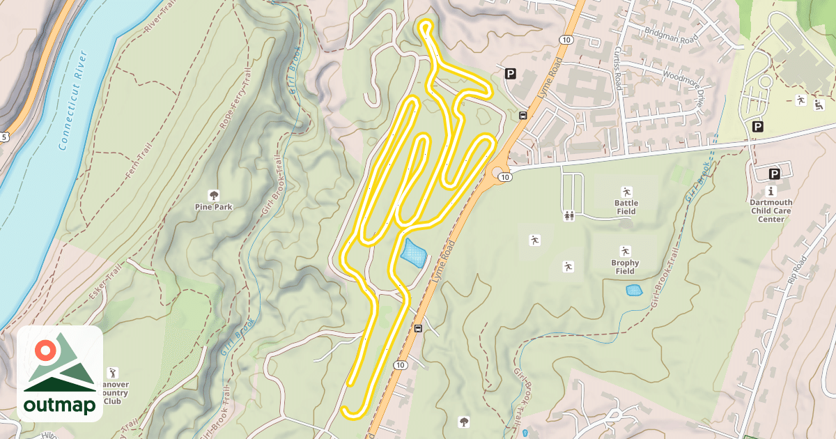Map of Golf Course Upper Loop