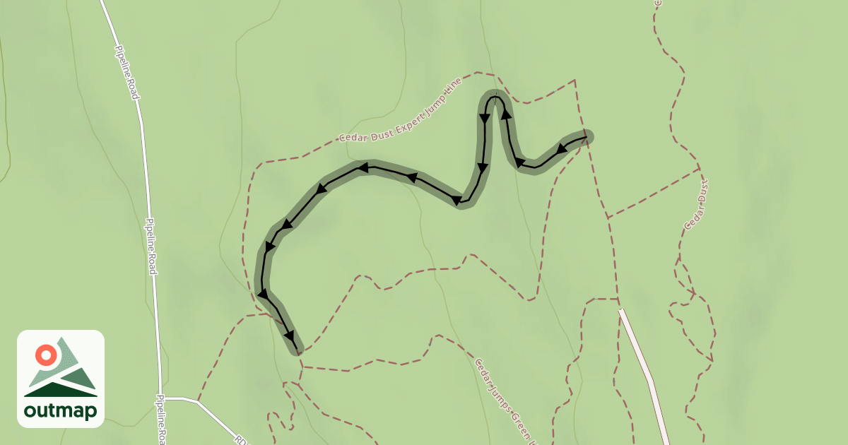Map of Cedar Jumps Black Line