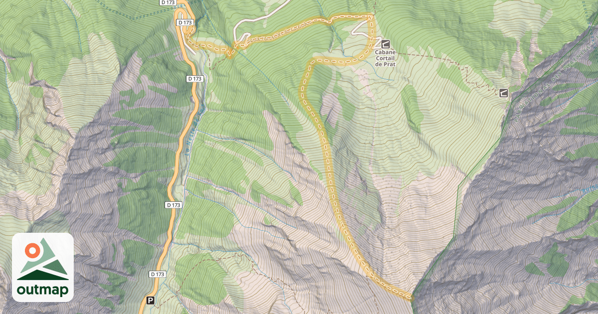Map of Pic de Cuneille — Ancienne douane d'Aragnouet