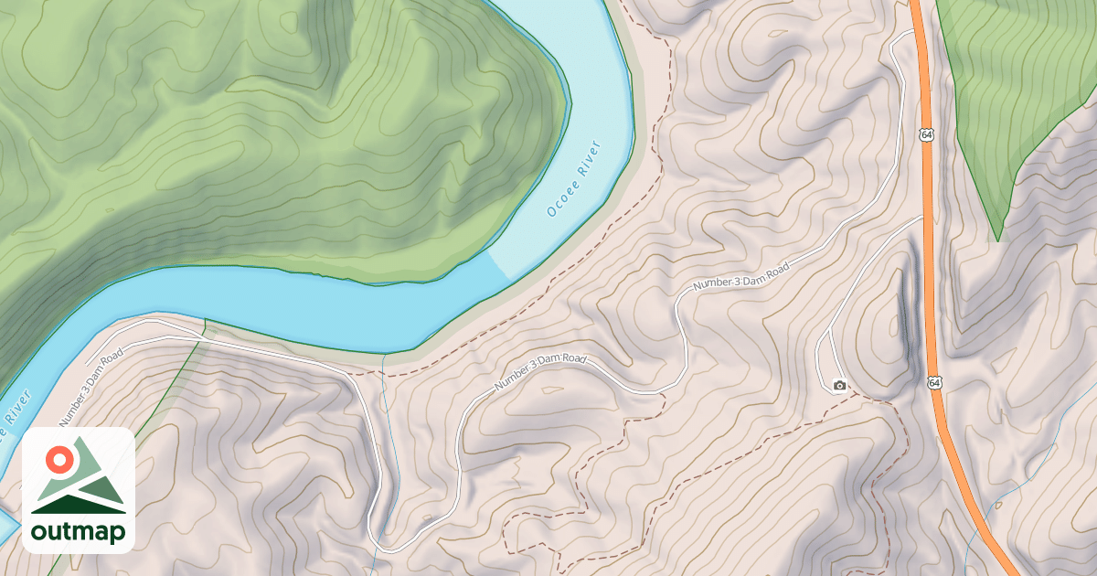 Map of OCOEE NO.3 DAM