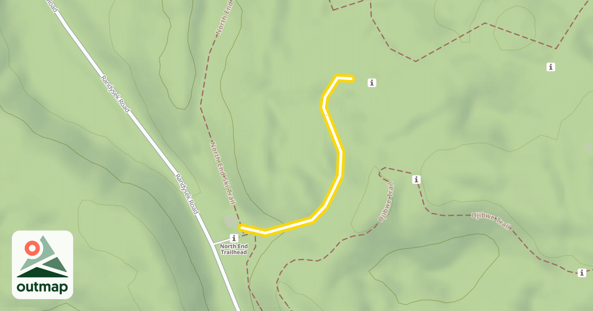 Map of North End Ski Trail