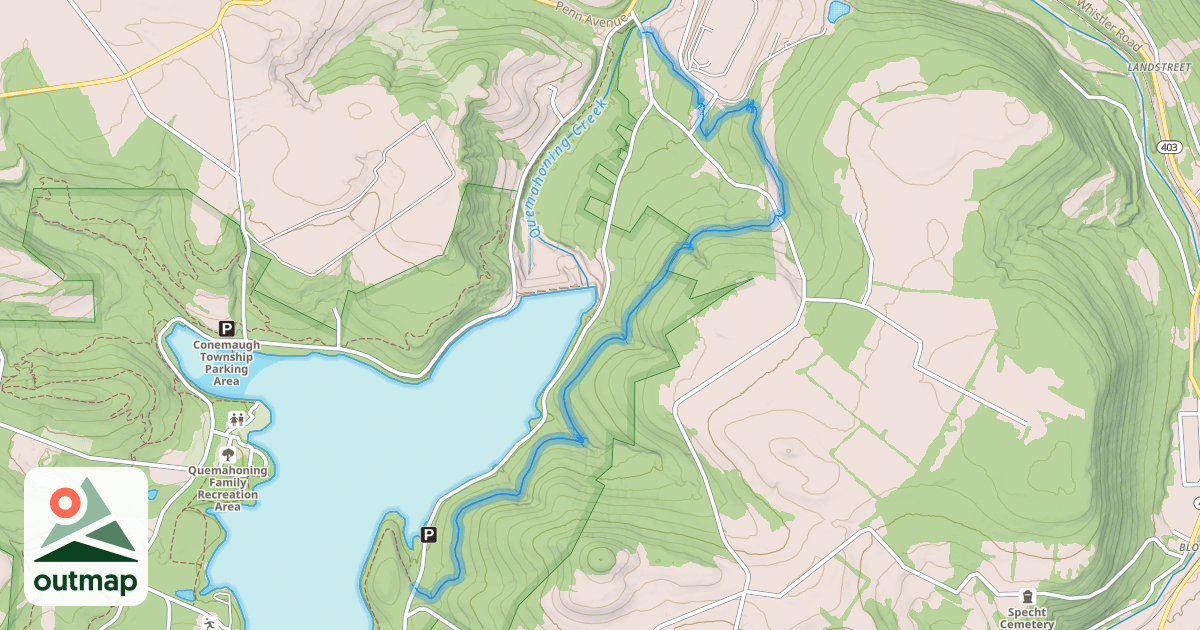 Map of Que Trail Northeast