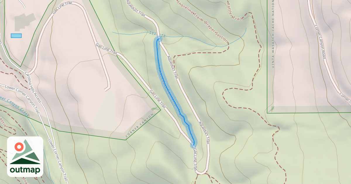 Map of Aqueduct Connector Trail