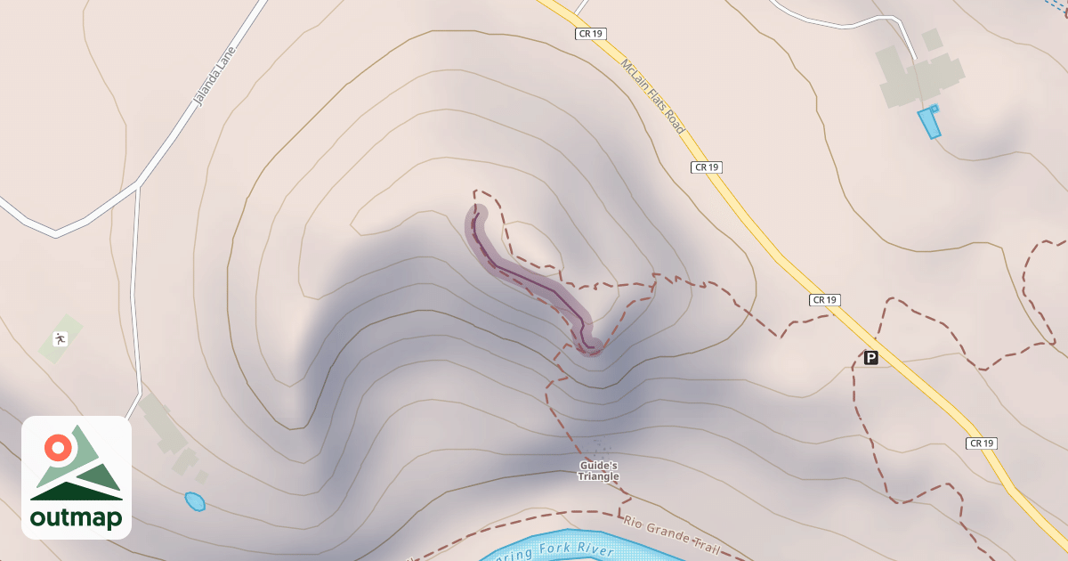 Map of Climbing Crag