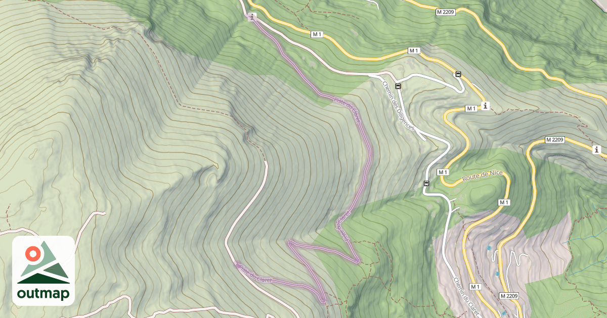 Map of Piste du Claret
