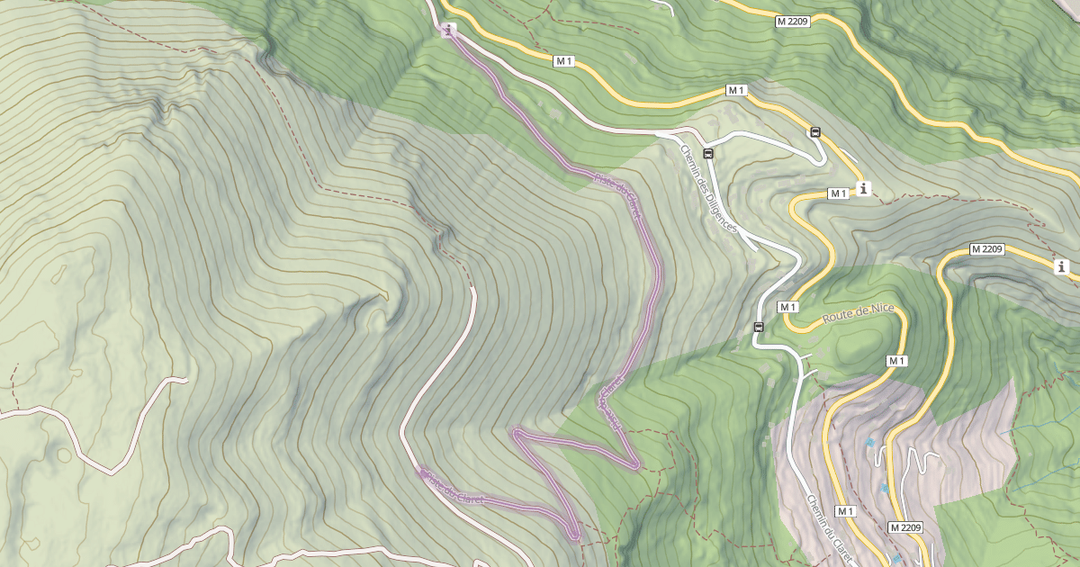 Map preview of Piste du Claret