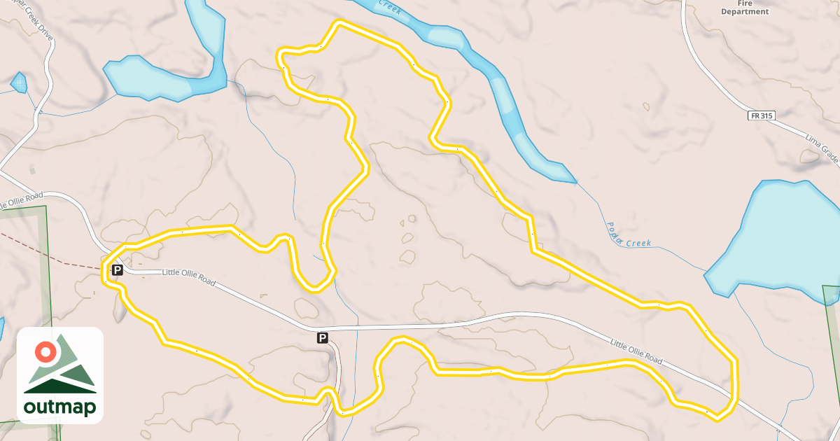 Map of Lace Lake Trail