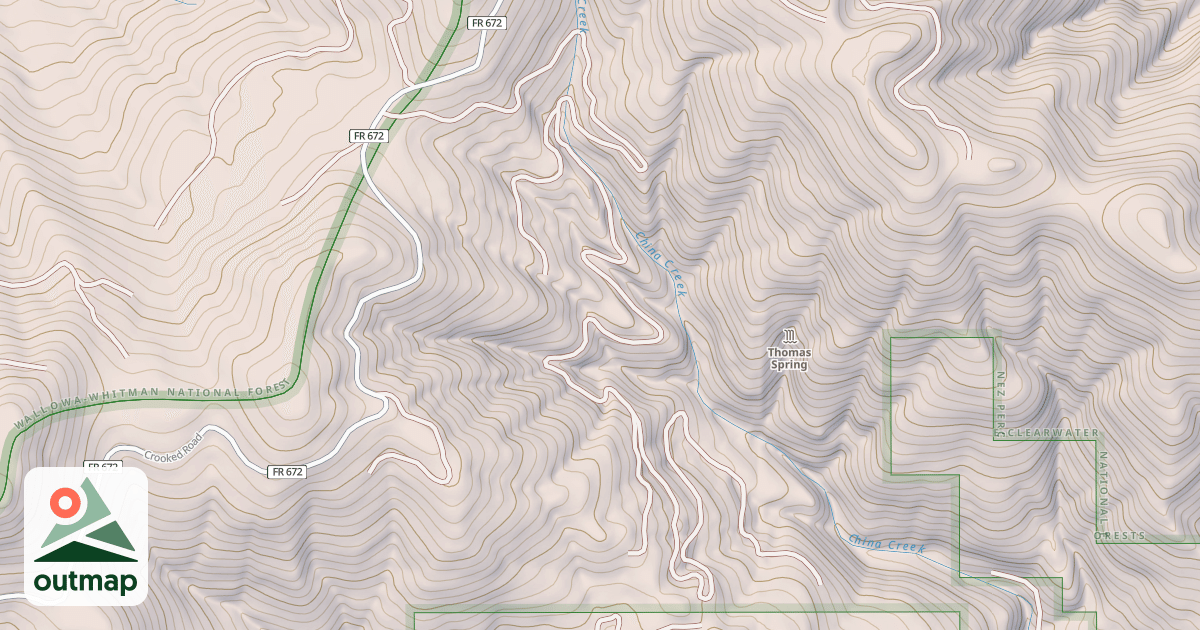 Map of CHINA CREEK