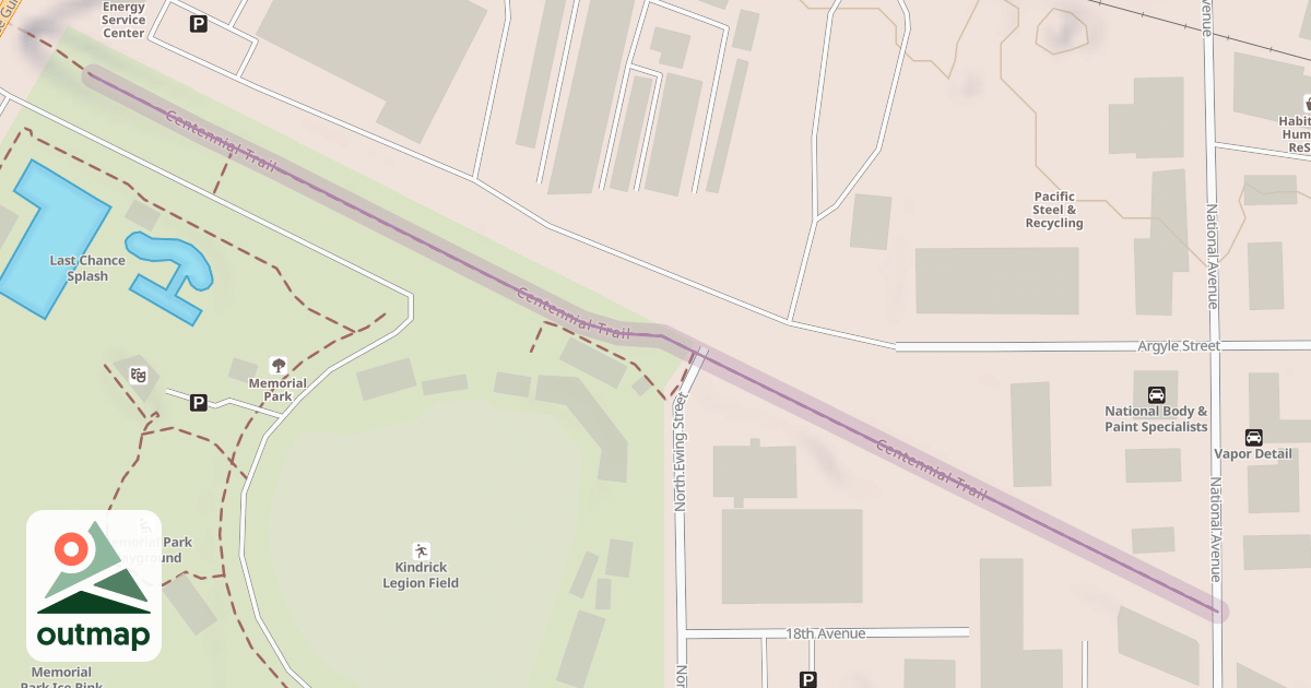 Map of Centennial Trail