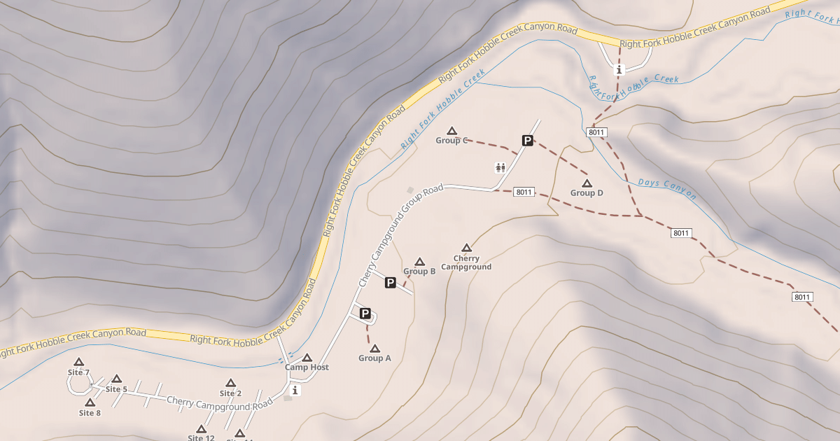 Map preview of CHERRY CAMPGROUND GROUP ROAD