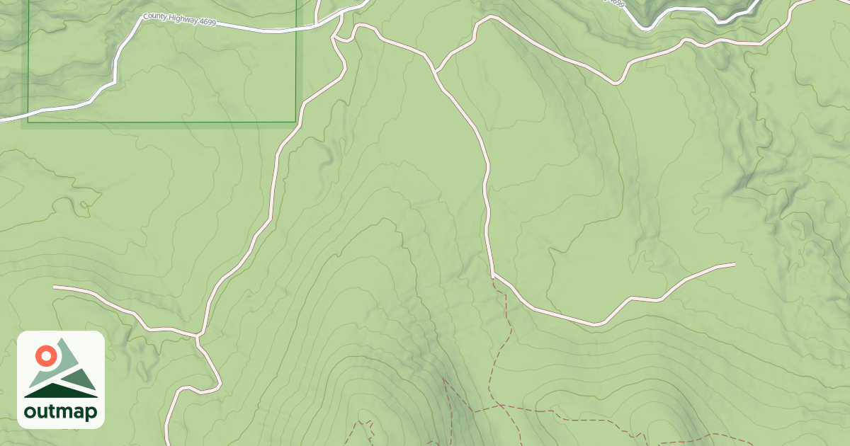 Map of Thomas Mountain