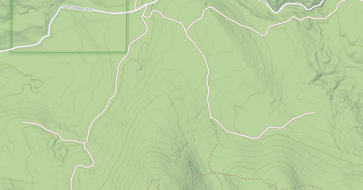 Map preview of Thomas Mountain