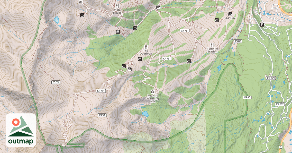 Map of BRECKENRIDGE SKI AREA