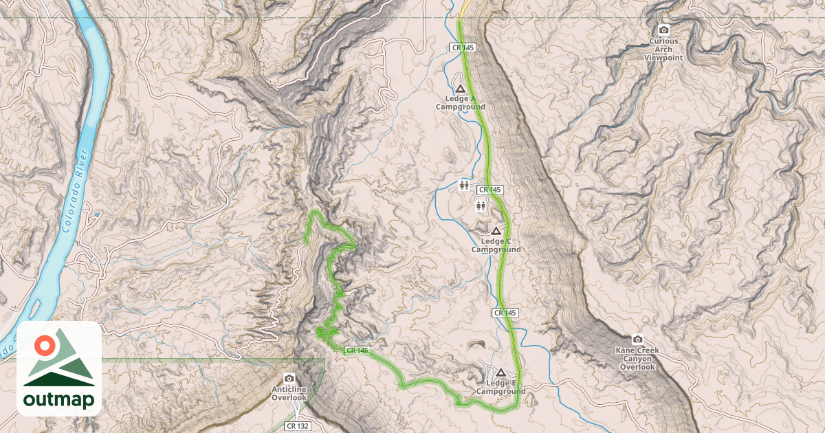 Map of Kane Creek Road
