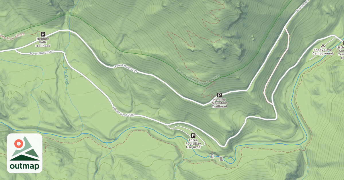 Map of CEDAR CREEK ROAD