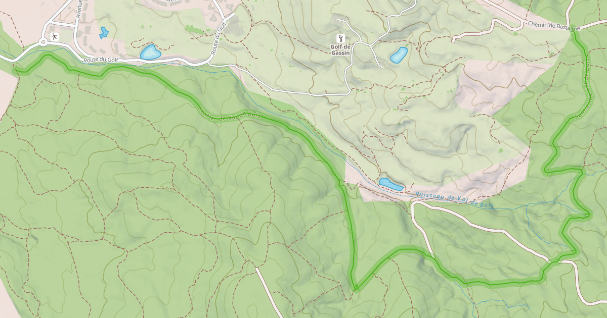 Map preview of Sentier de Val de Bois