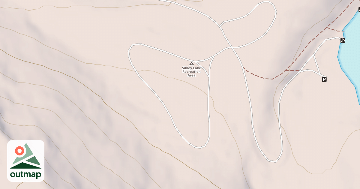 Map of SIBLEY LAKE (NEW LOOP) C.G.