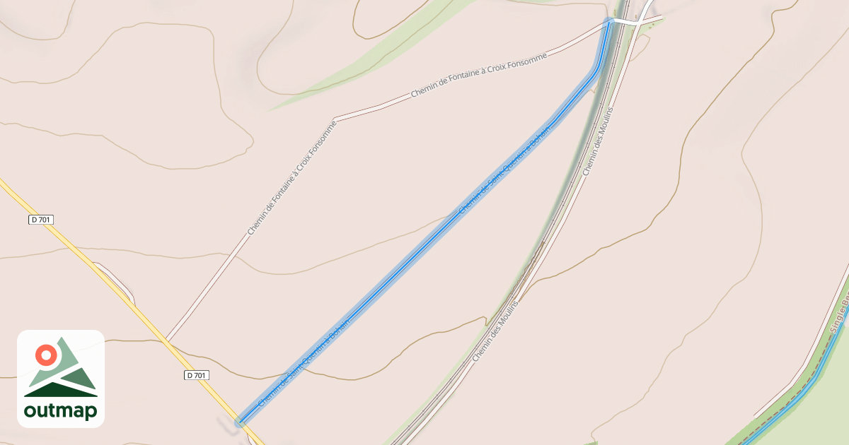 Map of Chemin de Saint-Quentin à Bohain