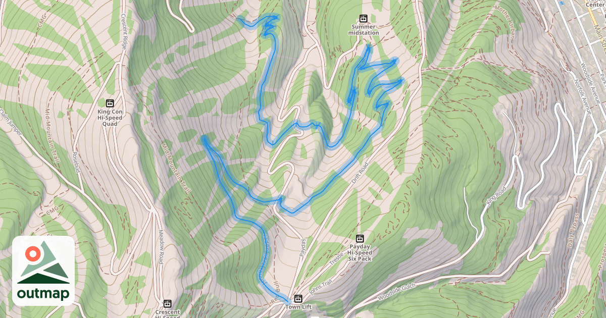 Map of Jenni's Trail upper