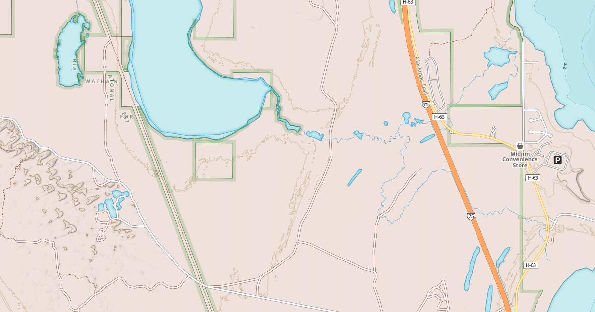 Map preview of HAY LAKE