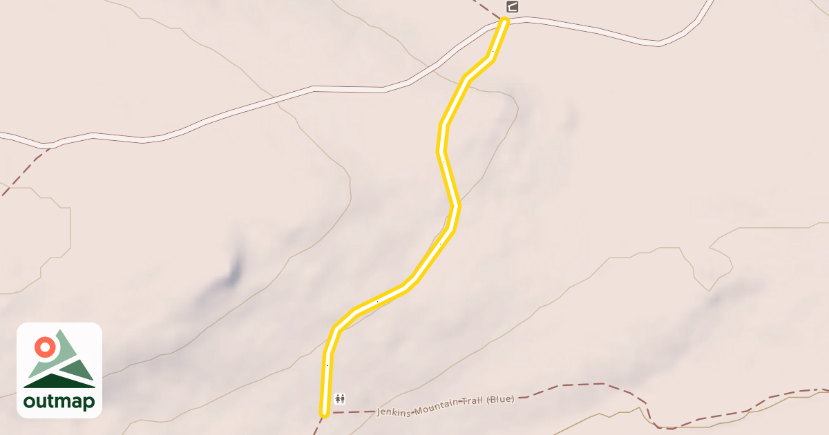 Map of Heron Marsh Trail (Gray) / Jenkins Mountain Trail (Blue)