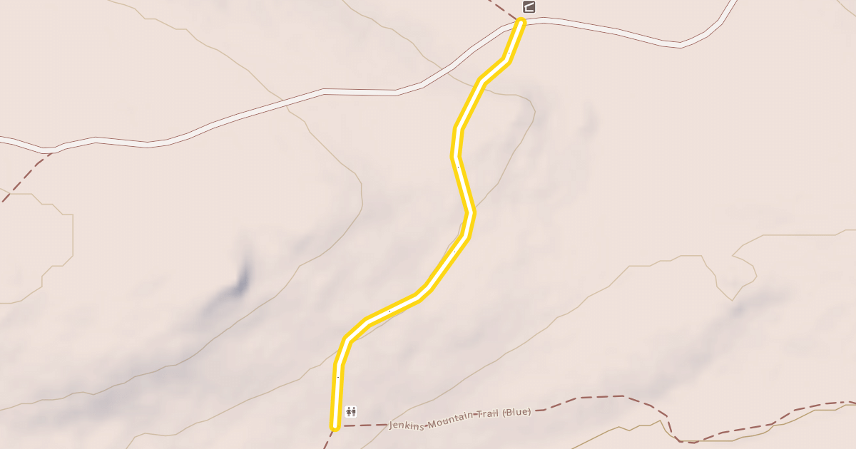 Map preview of Heron Marsh Trail (Gray) / Jenkins Mountain Trail (Blue)