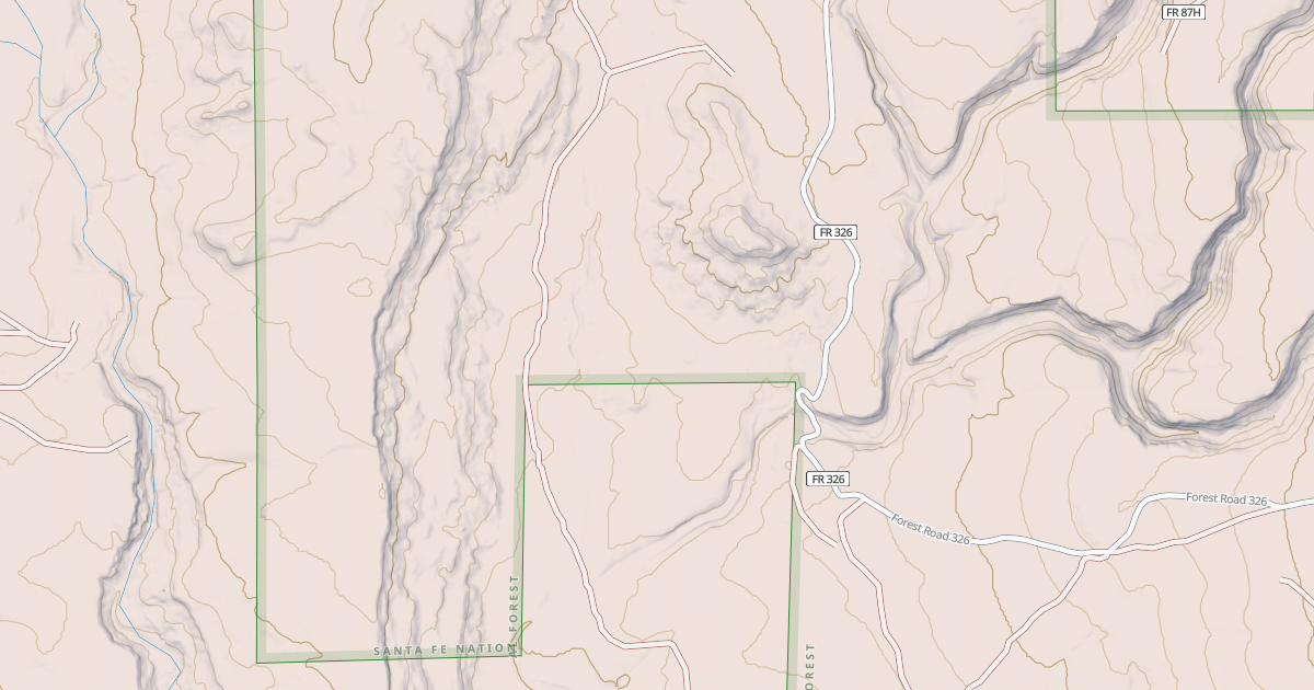 Map preview of USFS National Forest System Roads {29B9CD08-F94D-4CA5-A4F6-303223E15829}