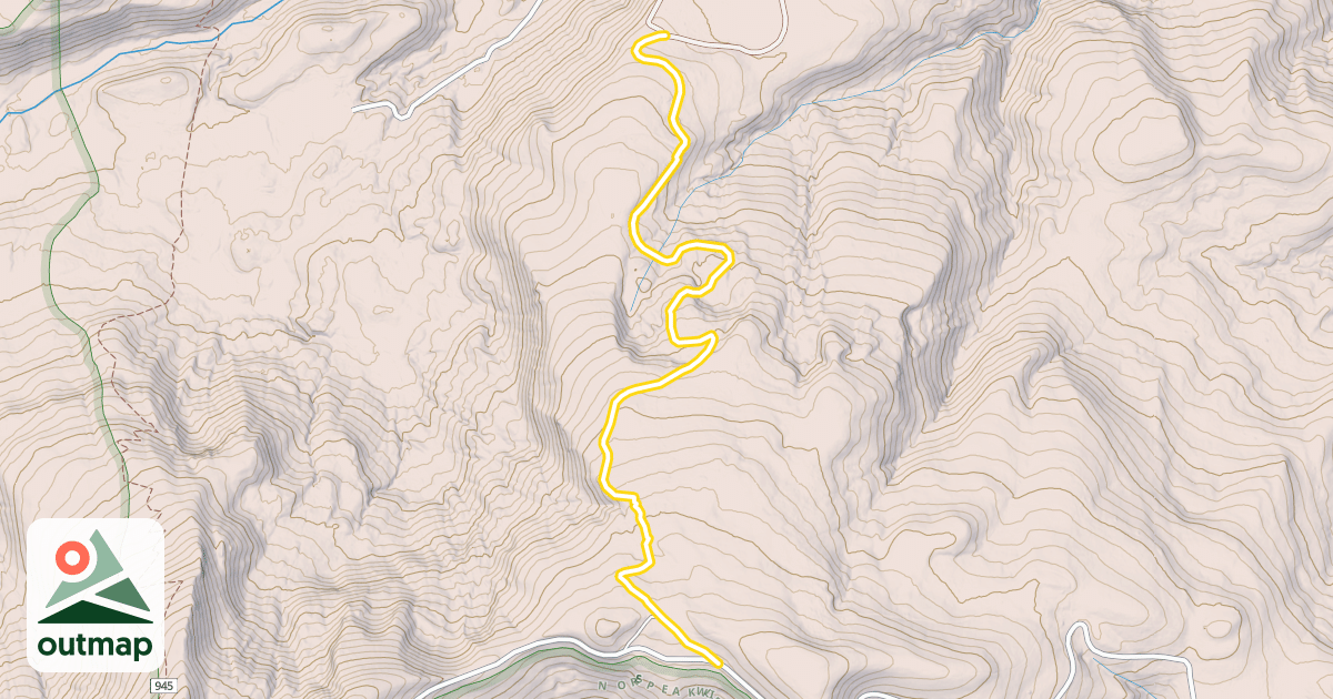 Map of National Forest Development Road 871
