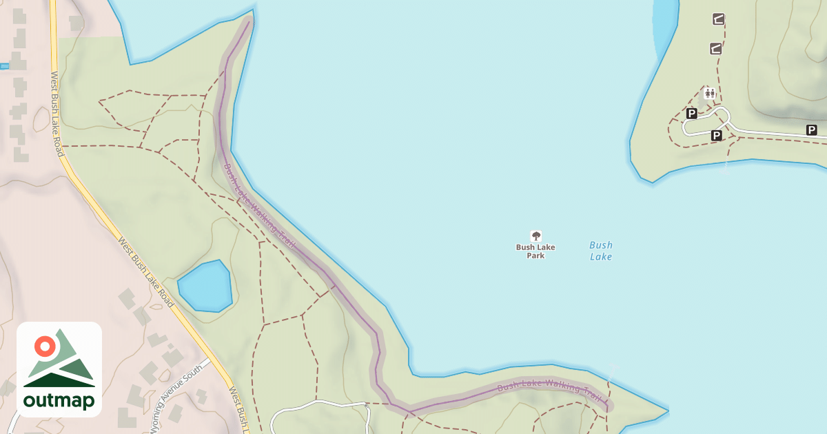 Map of Bush Lake Walking Trail