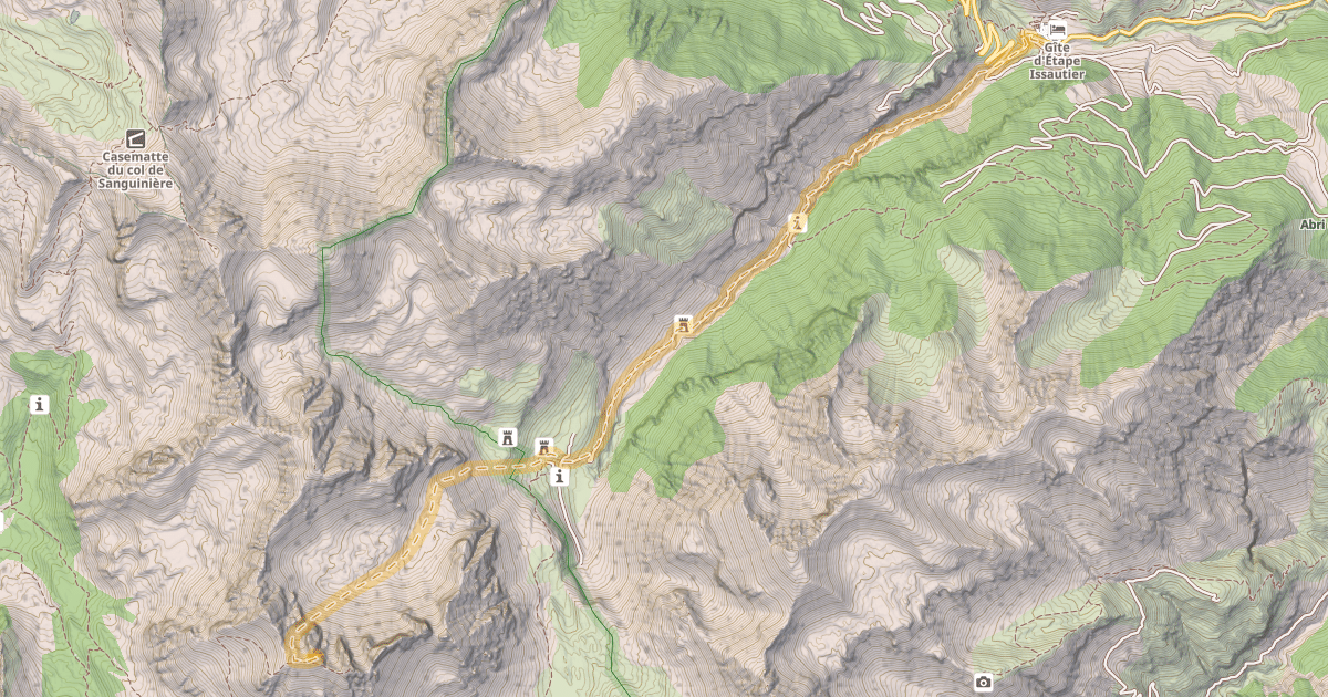Map preview of Pointe Côte de l'Âne — Saint-Dalmas-le-Selvage