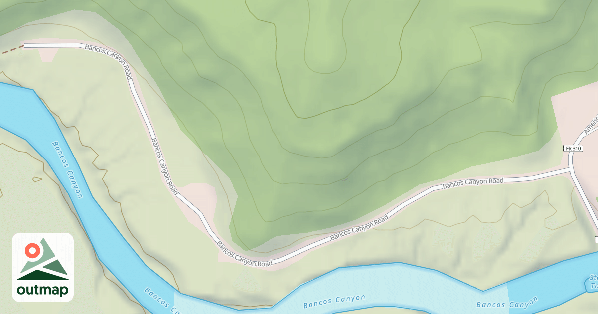 Map of BANCOS CANYON