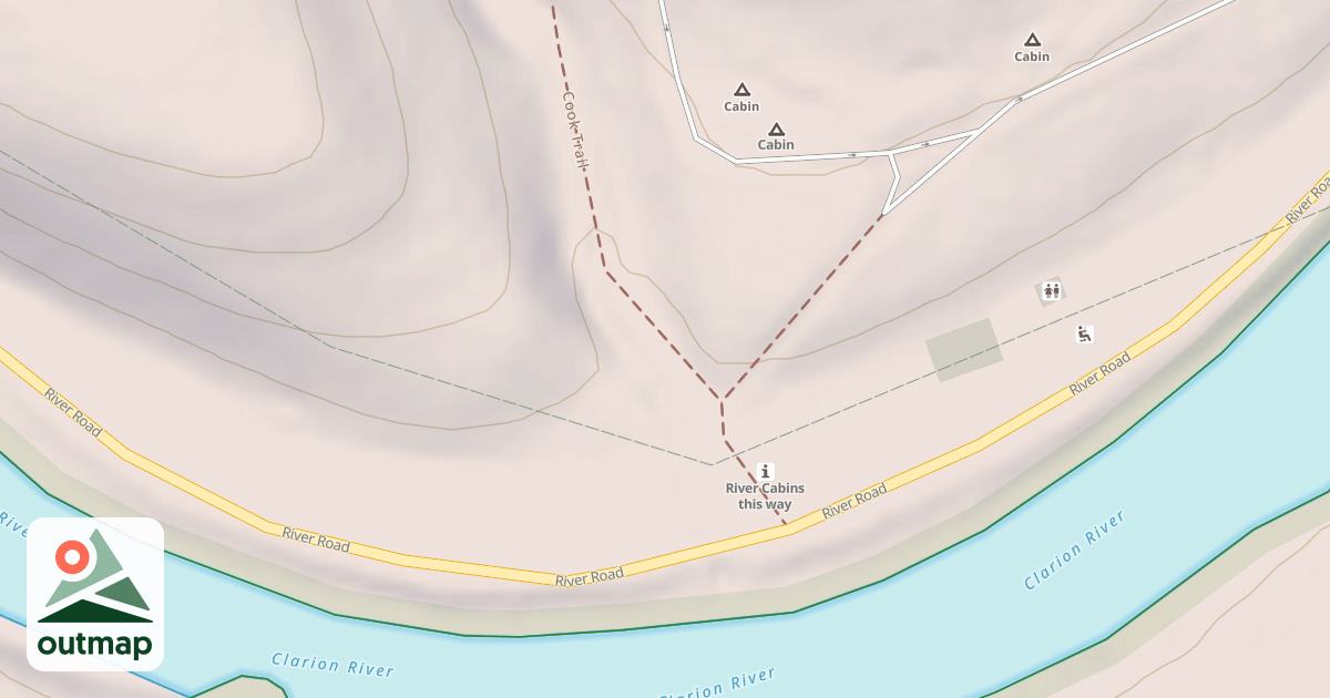 Map of Cook Forest State Park Trails