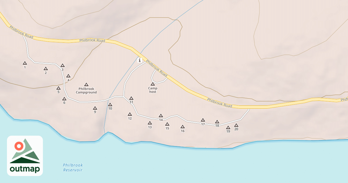 Map of N PHILBROOK CG