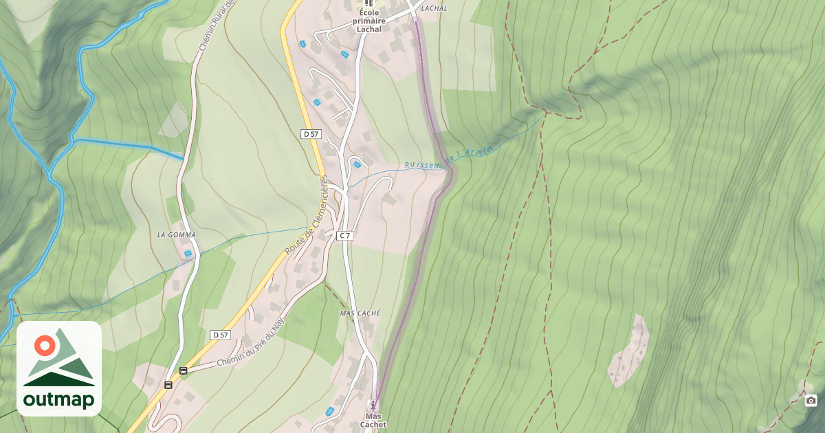 Map of Chemin d'Exploitation des Fontenelles