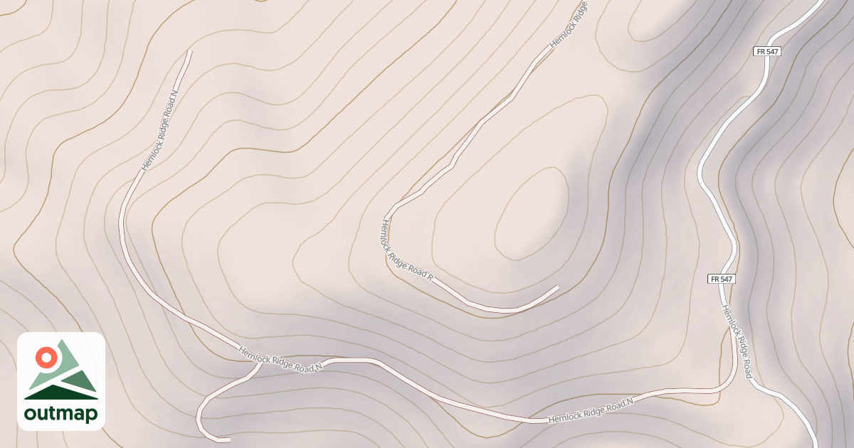 Map of HEMLOCK RIDGE N