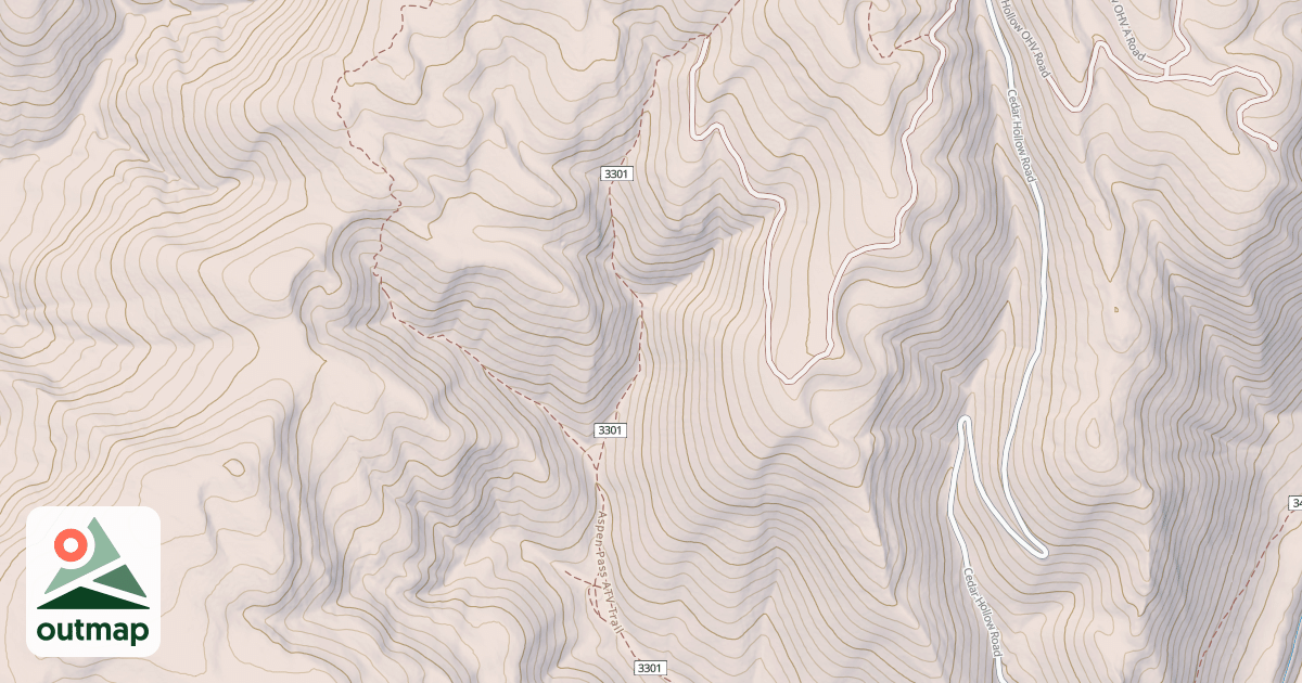 Map of Aspen Pass Atv